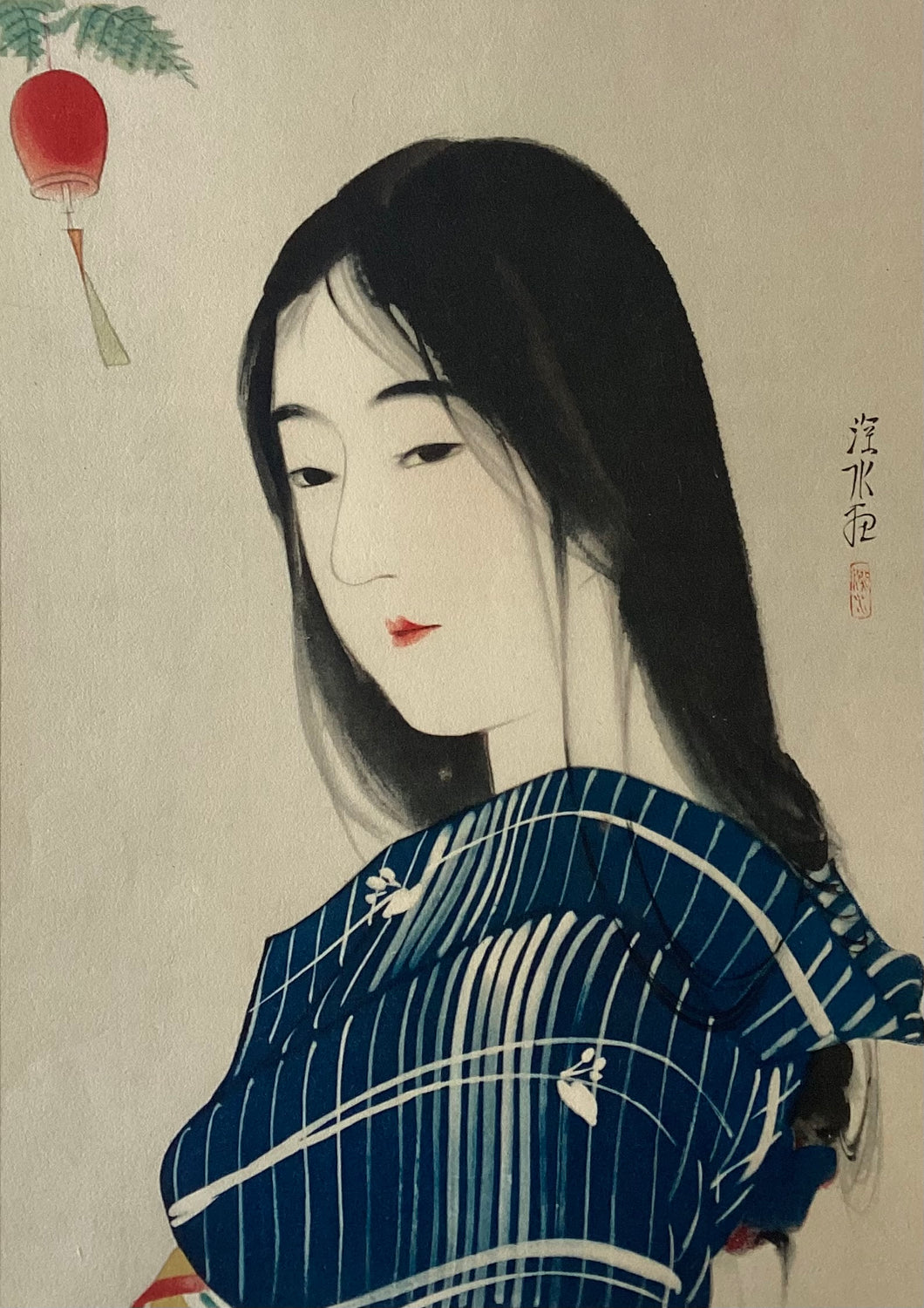 【真作保証】伊東深水　美人百姿　其八