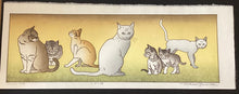 画像をギャラリービューアに読み込む, 【真作保証】吉田司　七匹の猫　seven cats　直筆サイン入り
