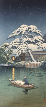 Load image into Gallery viewer, 【Genuine guarantee】Kawase Hasui, Snow at Funabori
