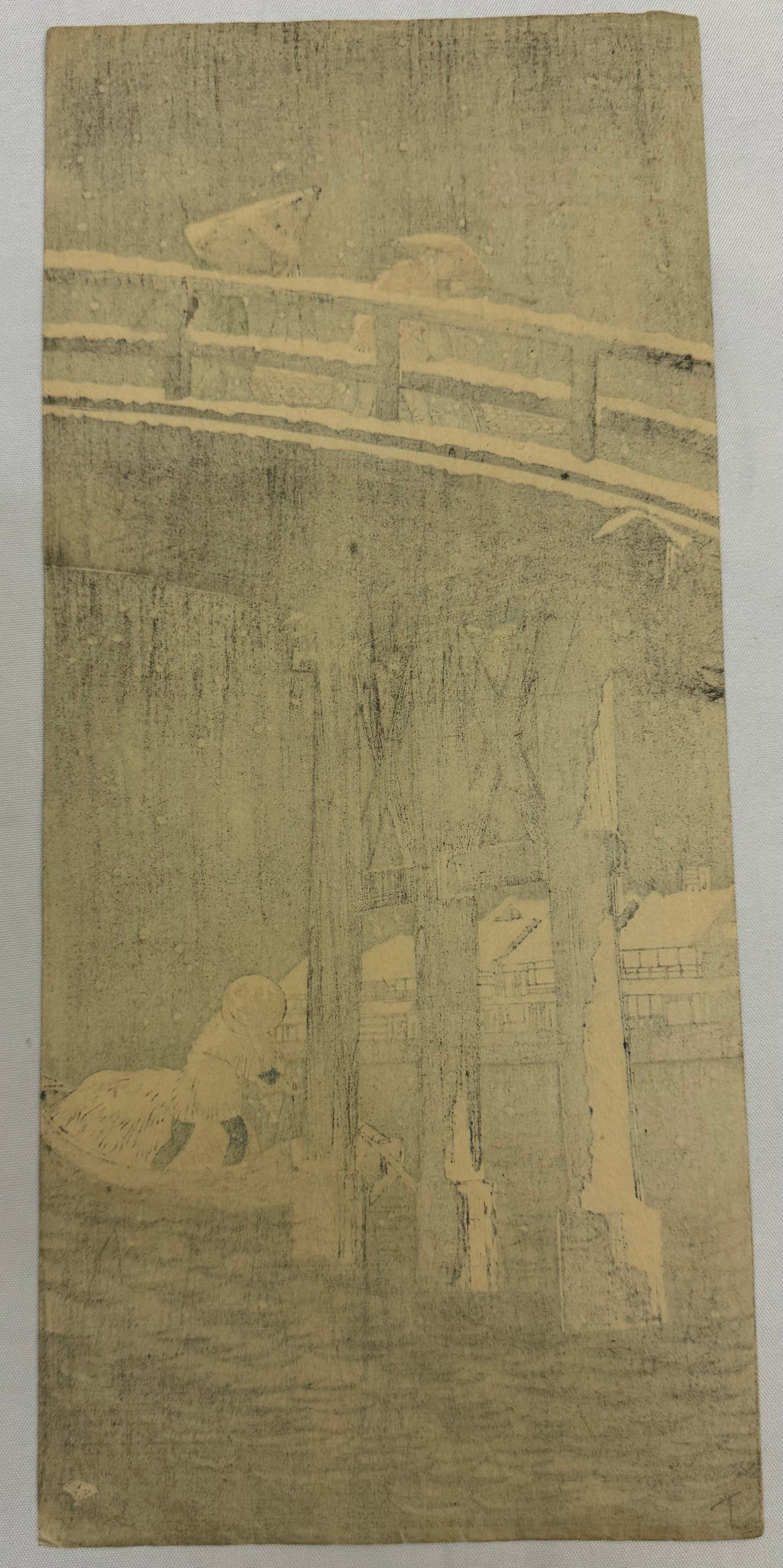 高橋松亭　「納涼」木版画　当時もの　20cm×13、3cm Amazon.co.jp: 超 真作高橋松亭（楽亭）木版画『潮くみ』版元