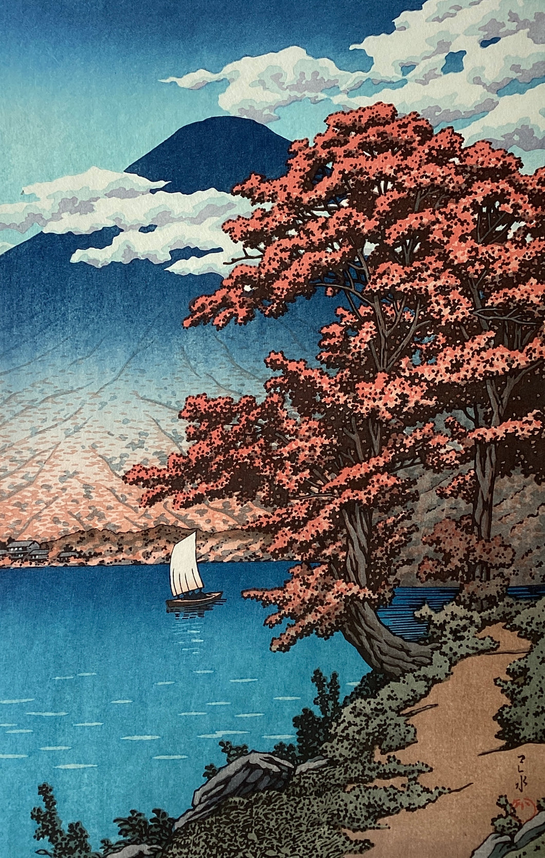 【真作保証】川瀬巴水　日光中禅寺湖