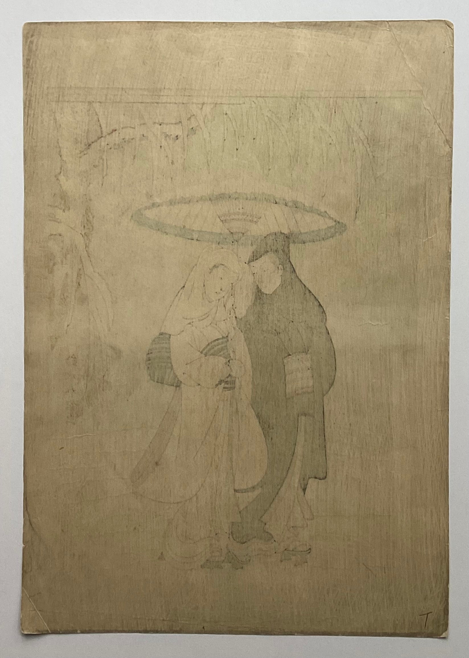 真作保証】鈴木春信 雪中相合傘 No.1 A Suzuki Harunobu