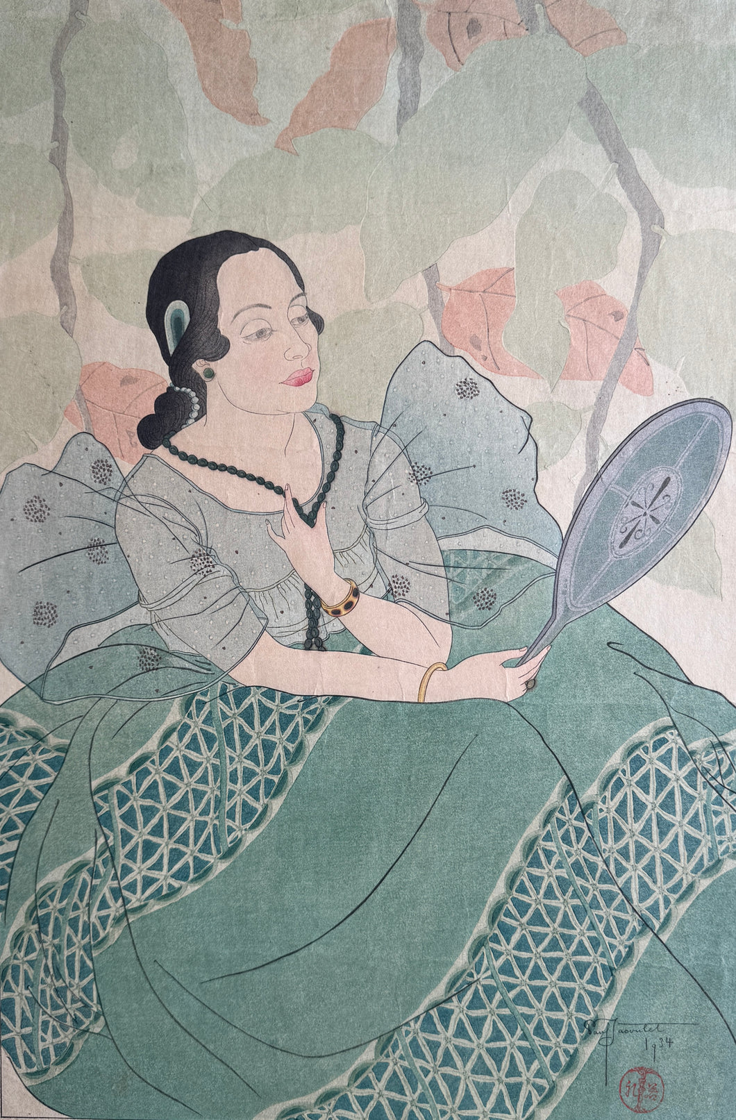 【真作保証】ポール・ジャクレー　チャモロの女ー緑、連作「虹」より