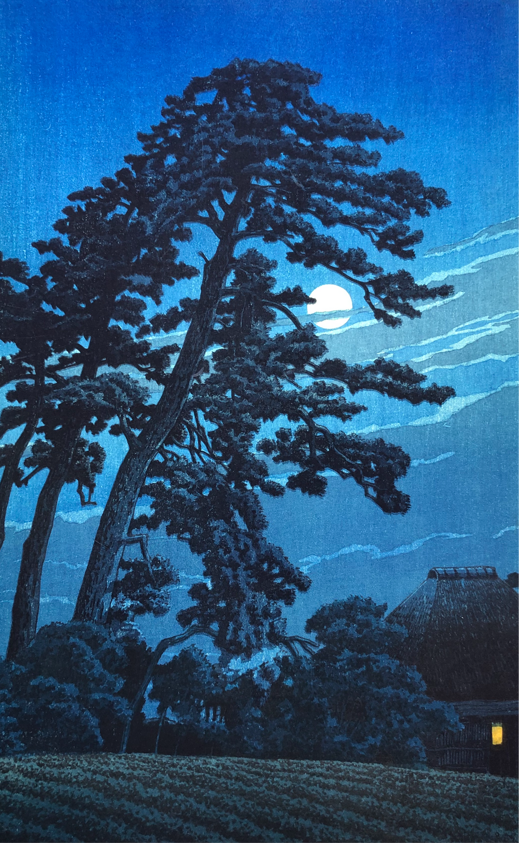 【真作保証】川瀬巴水　東京二十景　馬込の月