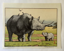 画像をギャラリービューアに読み込む, 【真作保証】吉田遠志　Rhinoceros　
