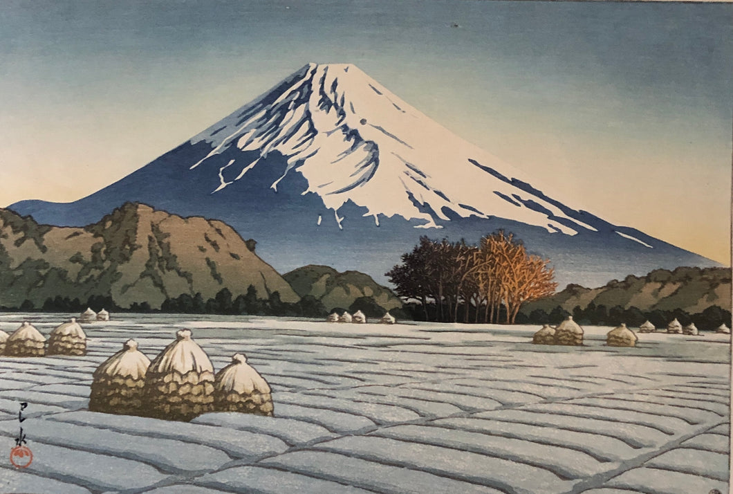 ありがとうございました【真作保証】川瀬巴水　伊豆長岡霜の朝　1939