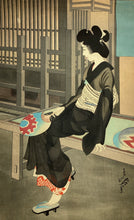 Load image into Gallery viewer, 商談中【真作保証】小田富弥　夕涼み
