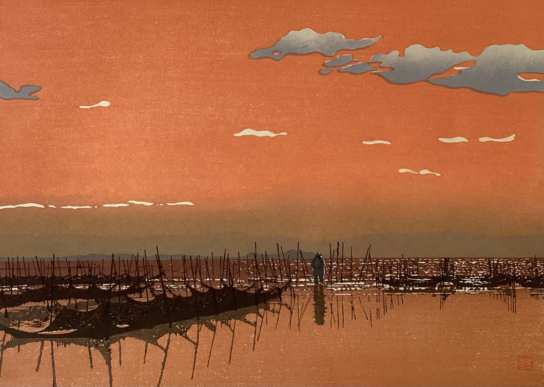 【真作保証】宮本秋風　夕渚　