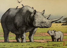 画像をギャラリービューアに読み込む, 【真作保証】吉田遠志　Rhinoceros　
