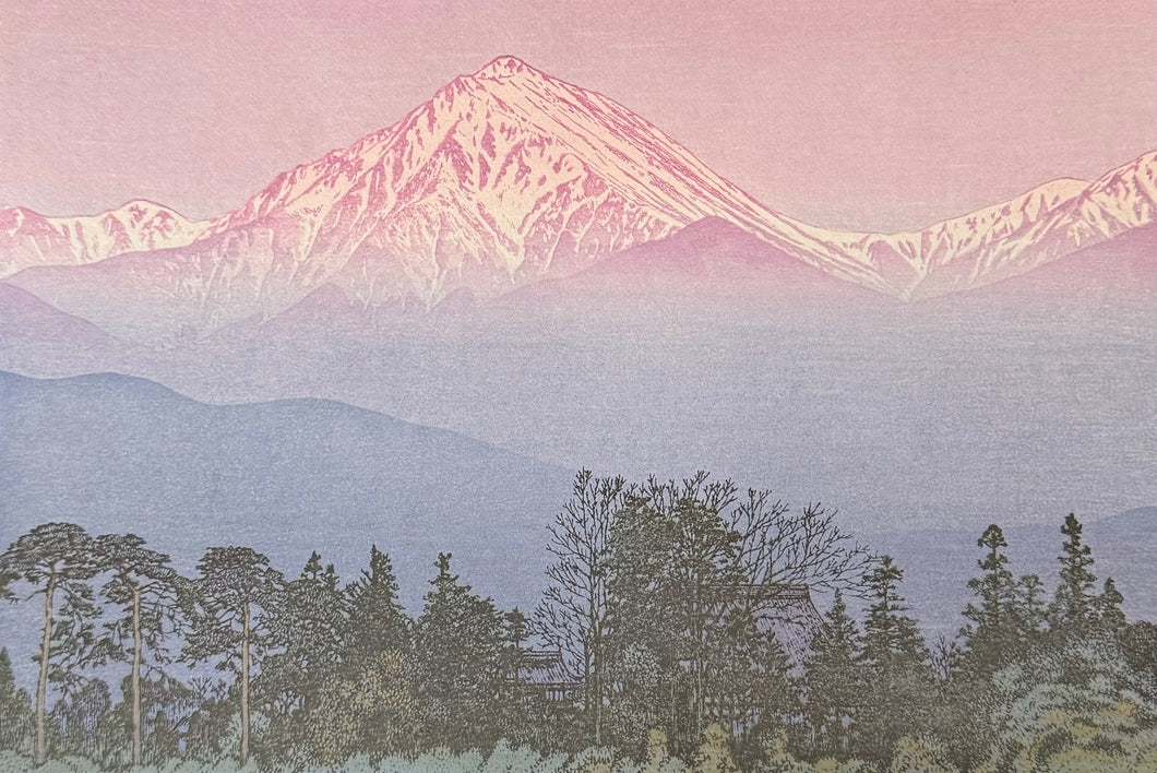 ありがとうございました【真作保証】吉田遠志　早春の安曇野　１９８９