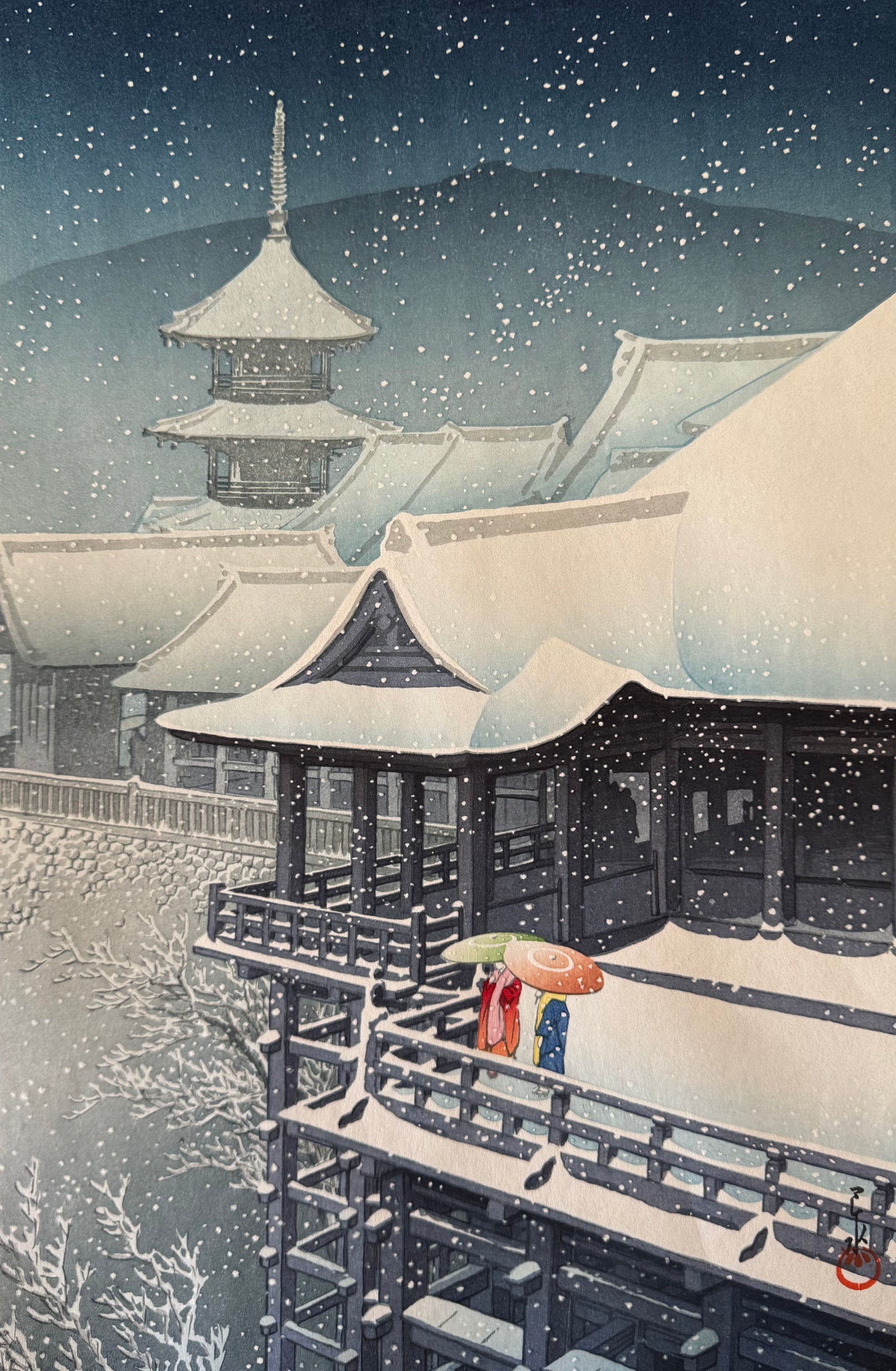 K.K BROTHERS様専用 川瀬巴水 春の雪(京の清水) 木版画