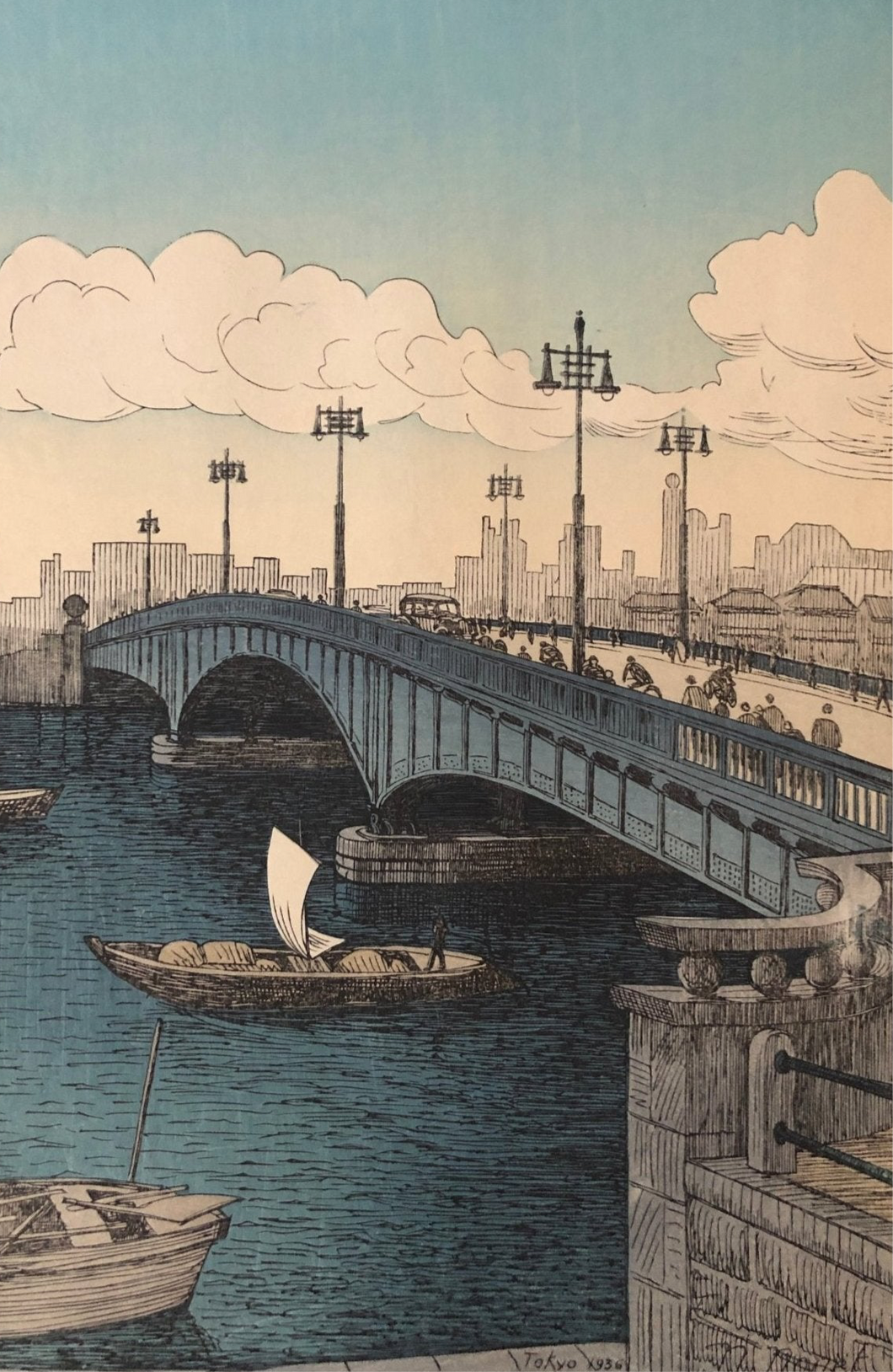 ありがとうございました【真作保証】ノエル・ヌエット　両国橋　