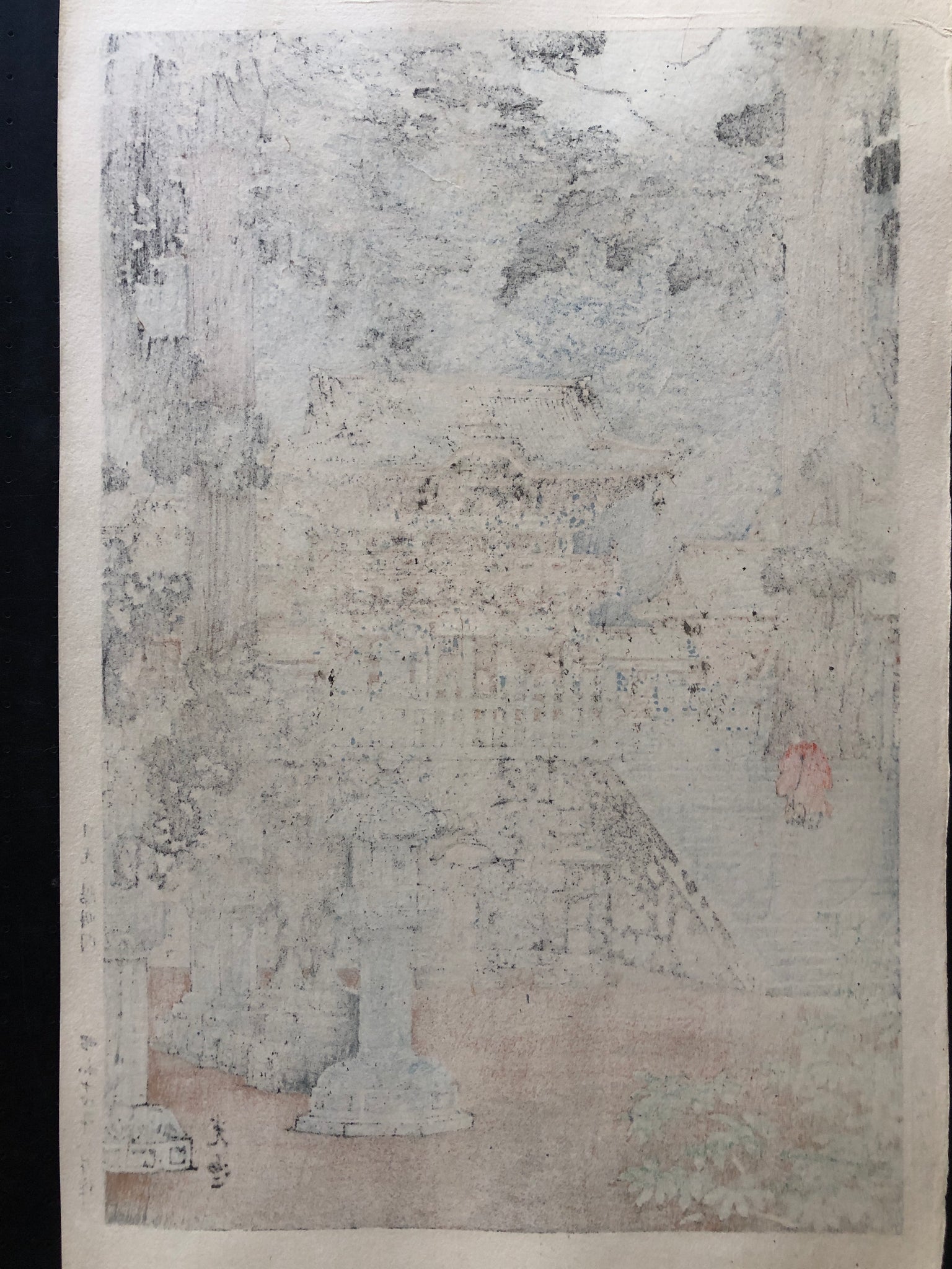 真作保証】土屋光逸 日光 陽明門 新版画 Tsuchiya Koitsu Shinhanga