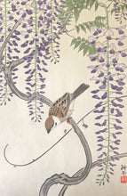 画像をギャラリービューアに読み込む, 【真作保証】耕牛　藤に雀
