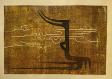 画像をギャラリービューアに読み込む, 【真作保証】吉田遠志　Abstract Landscape  A  1957
