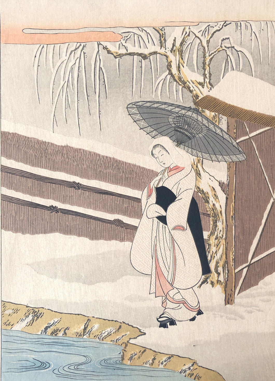 商談中　鈴木春信　復刻画　美人画