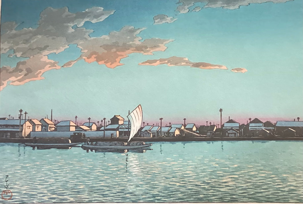 商談中【真作保証】川瀬巴水　浜町河岸　