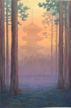 画像をギャラリービューアに読み込む, 【真作保証】伊藤雄半　Pagoda at Nikko

