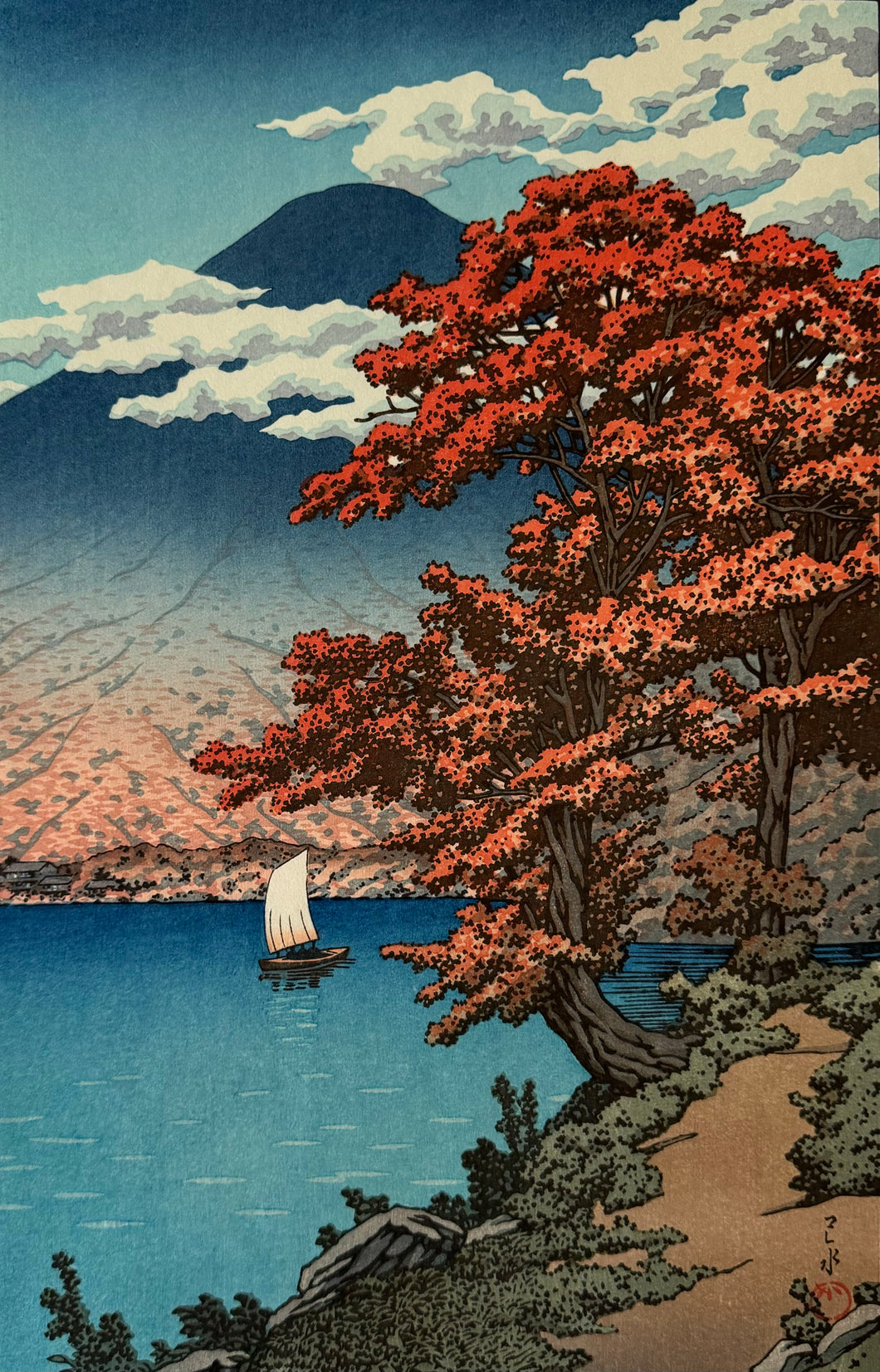 【真作保証】川瀬巴水　日光中禅寺湖