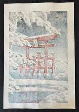 Load image into Gallery viewer, 【Genuine guarantee】 Kawase Hasui, Snow at Miyajima
