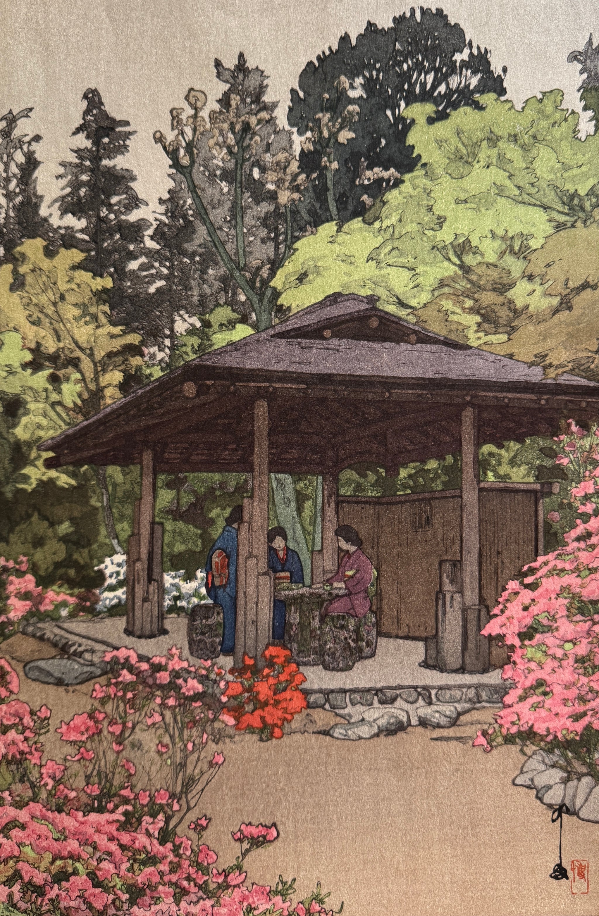 吉田　博、東京十二題　百花園の秋、希少な画集より、高級額装付、状態良好 吉田博｢東京拾二題 百花園の秋｣ | 山田書店美術部オンラインストア