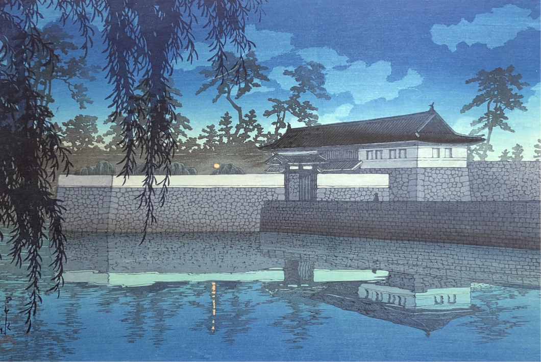 【真作保証】川瀬巴水　東京二十景　桜田門　変わり摺り　
