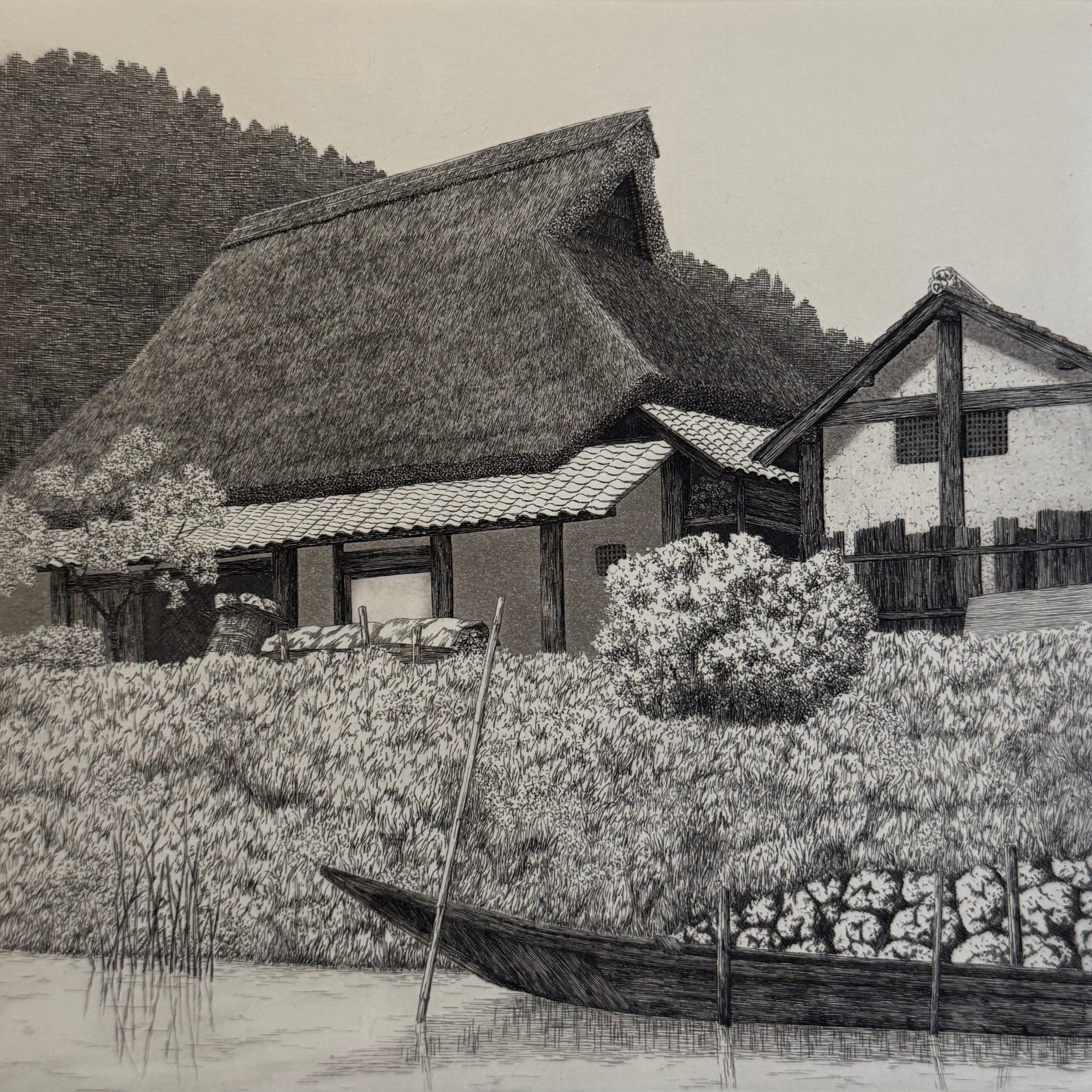 Yahoo!オークション 田中良平 銅版画 エッチング 風景画 1986年 57/150