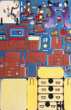 画像をギャラリービューアに読み込む, おもちゃ絵　教育道具俎上　（家具、たんす、時計）
