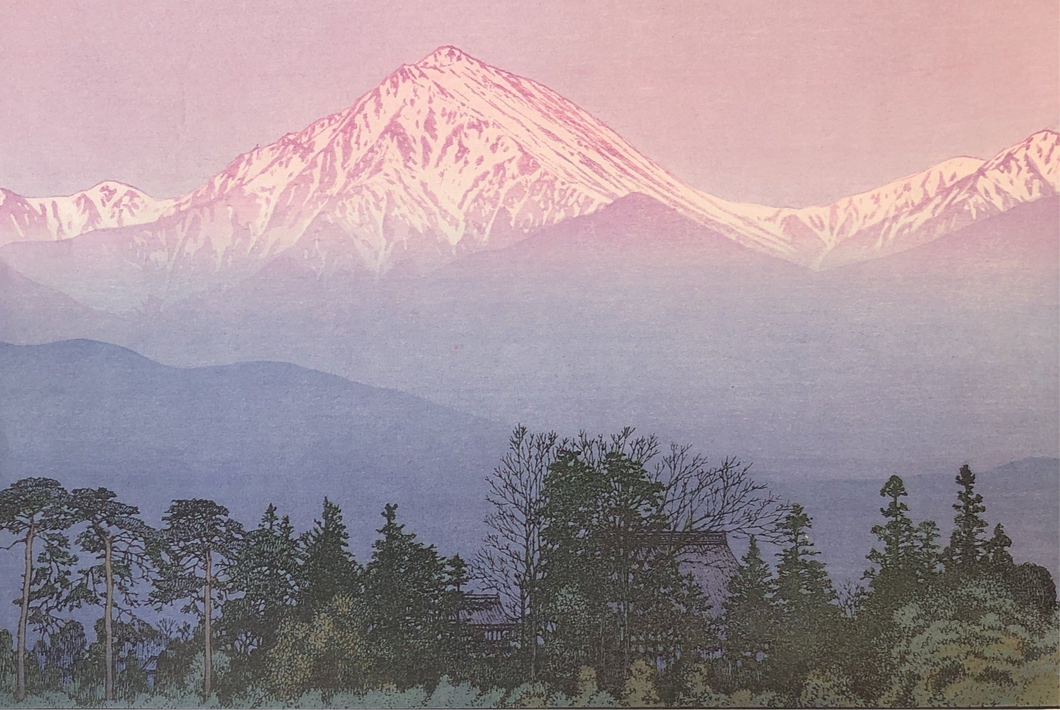 【真作保証】吉田遠志　早春の安曇野