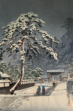 Load image into Gallery viewer, 【Genuine guarantee】Kawase Hasui　Honmon Temple Ikegami 1931　
