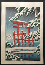 Load image into Gallery viewer, 【Genuine guarantee】 Kawase Hasui, Snow at Miyajima
