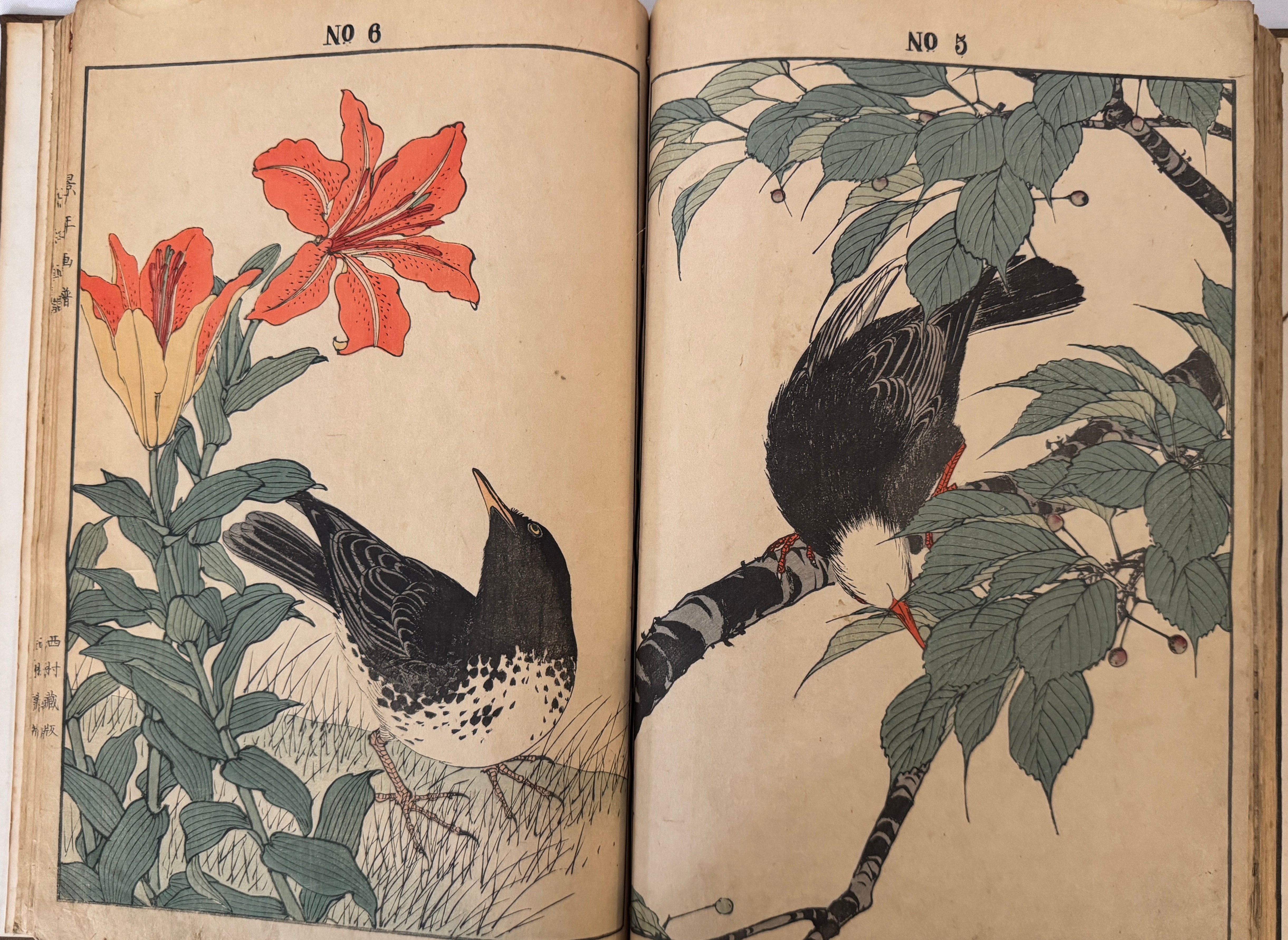 真作保証】今尾景年 景年花鳥画譜 春ノ部、夏ノ部 Imao Keinen Keinen
