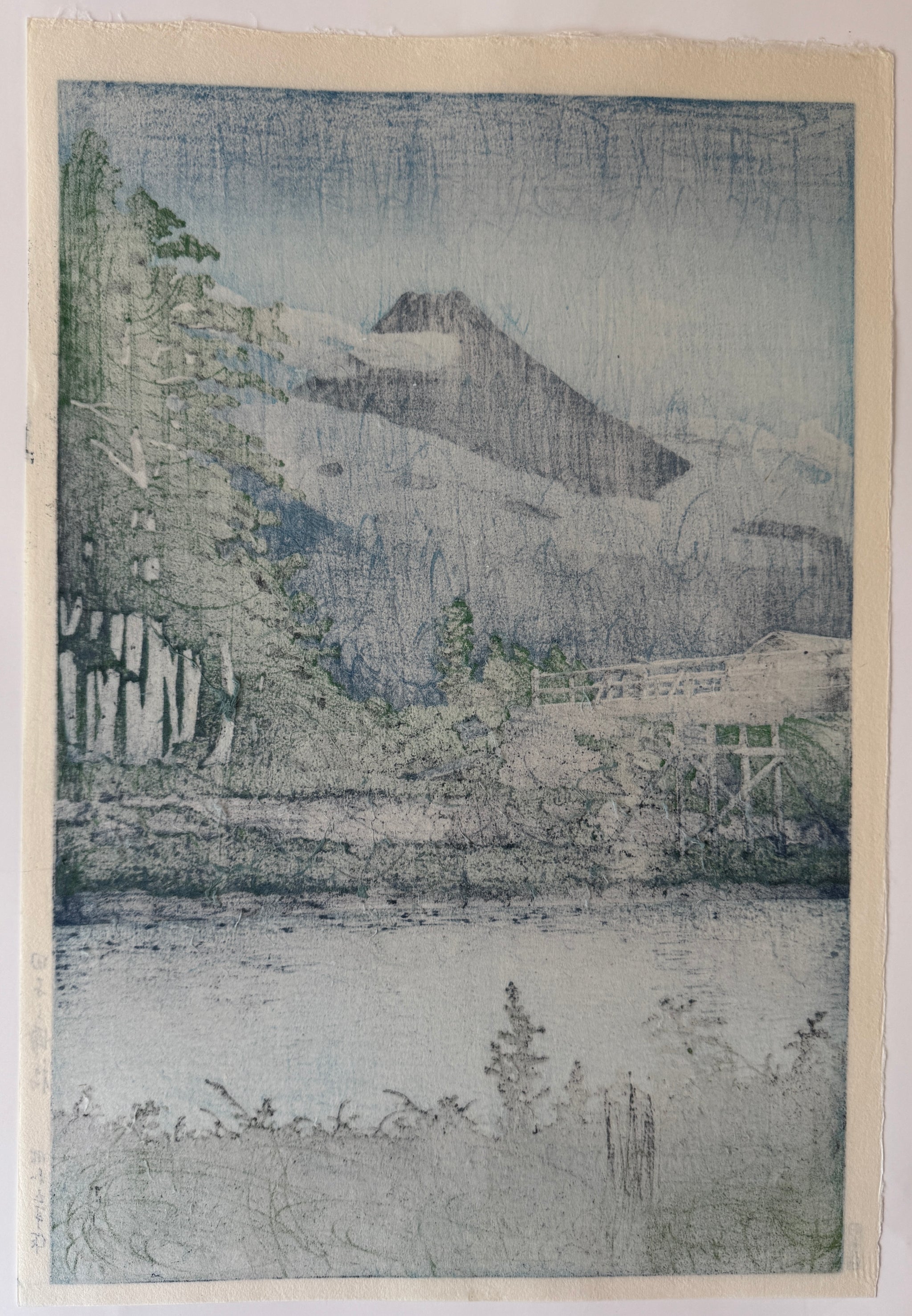 【真作】★絵画★井上けい子　水墨画　風景画　逸品★J186 真作】☆絵画☆井上けい子水墨画風景画逸品☆J186