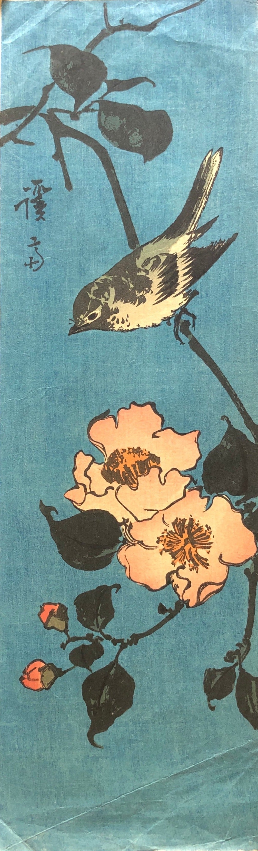 渓斎英泉　木版画　花鳥画