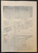 Load image into Gallery viewer, 【Genuine guarantee】 Kawase Hasui, Snow at Dichi, 1925

