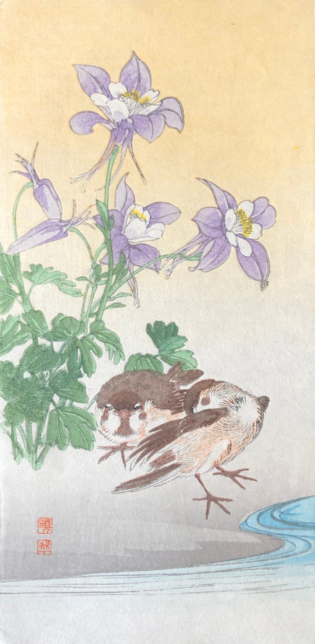 【真作保証】河鍋暁翠　短冊