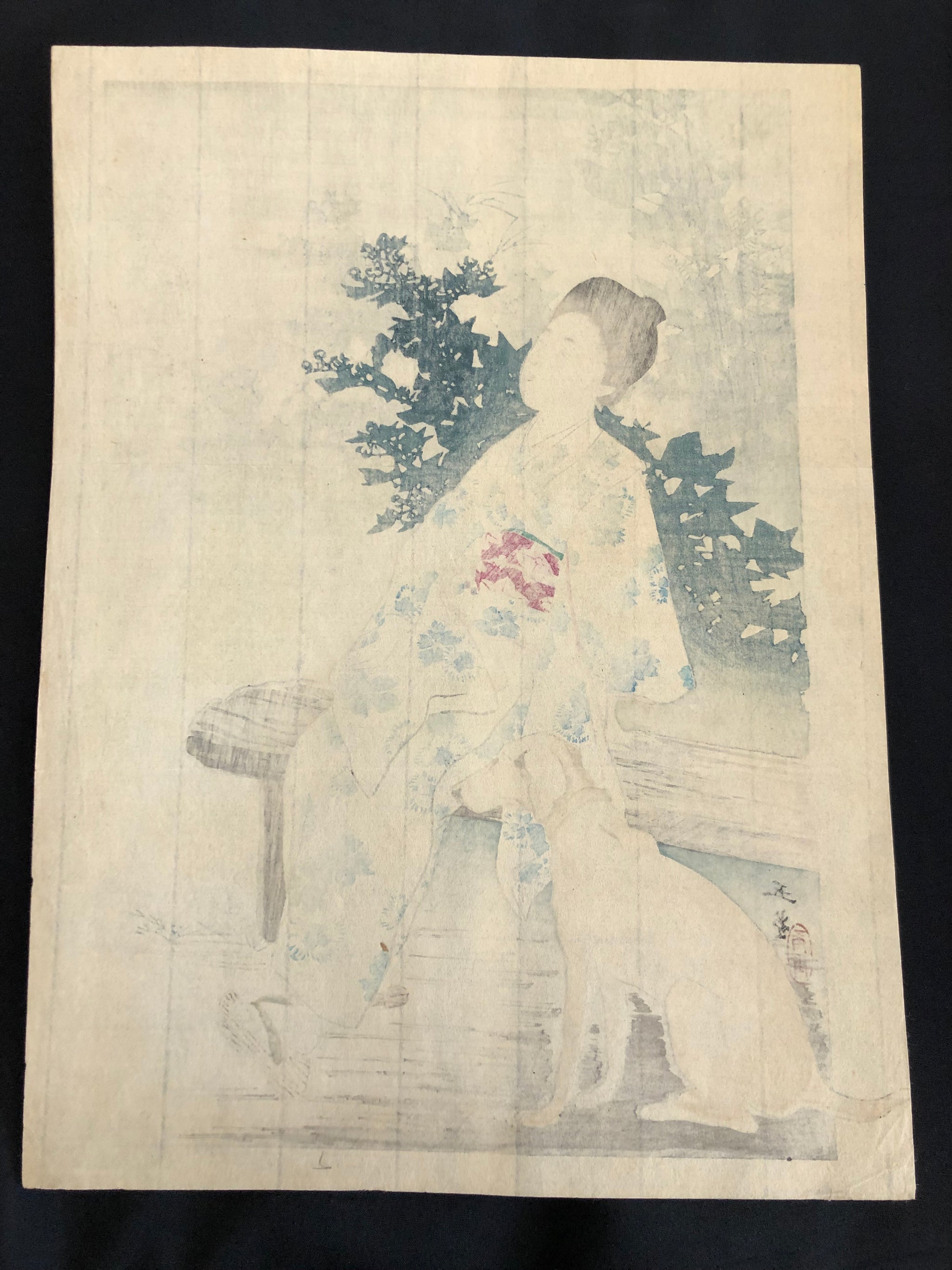真作保証】川合玉堂 木版口絵 Kawai gyokudo Japanese woodblock print