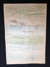 Load image into Gallery viewer, 【真作保証】川瀬巴水　矢口　初摺り
