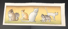 画像をギャラリービューアに読み込む, 【真作保証】吉田司　七匹の猫　seven cats　直筆サイン入り

