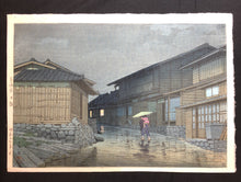 Load image into Gallery viewer, 【Guaranteed genuine】 Kawase Hasui  Nissaka in rain 1942
