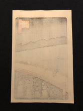 Load image into Gallery viewer, Utagawa Hiroshige, 100 Famous Views of Edo,Sudden Shower over Shin-ohashi Bridge and Atake
