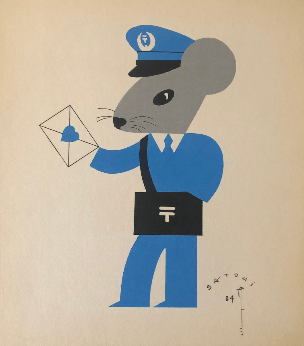 【Genuine guarantee】Satomi　Munetsugu,  mouse woodblock