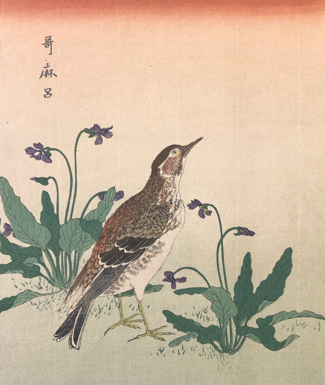 歌麻呂 花鳥画 木版画 浮世絵 Utamaro Ukiyoe Japan Japanese