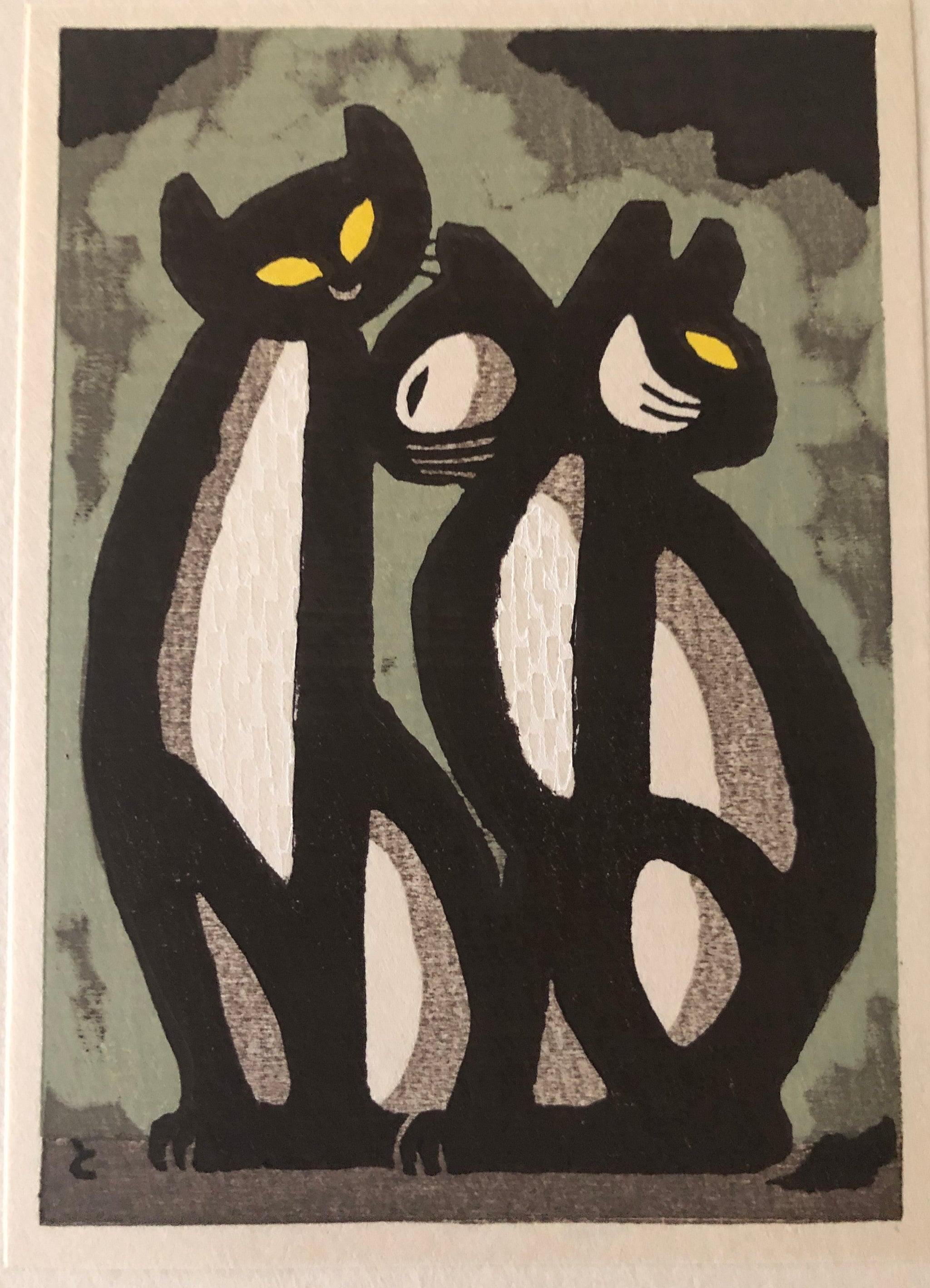 稲垣知雄 木版画 