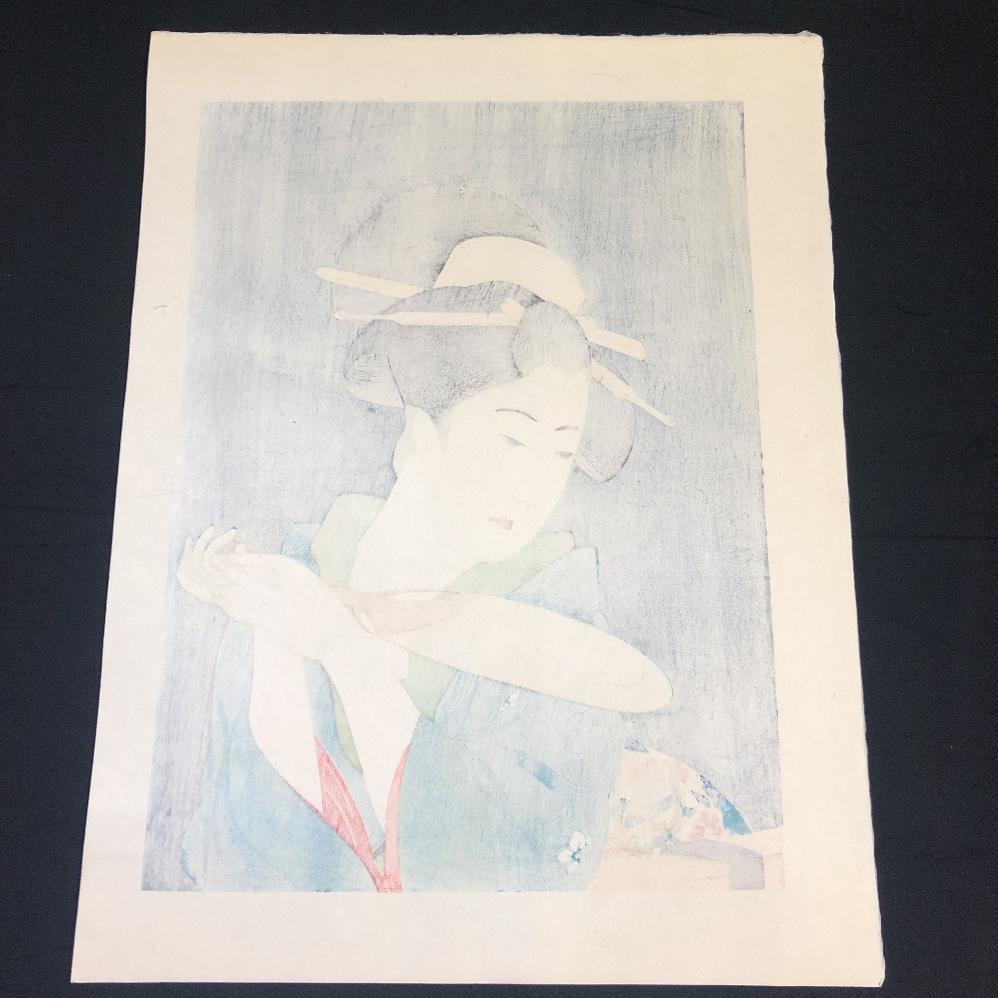 真作保証】伊東深水 初夏の頃 1933 Ito Shinsui Japanese