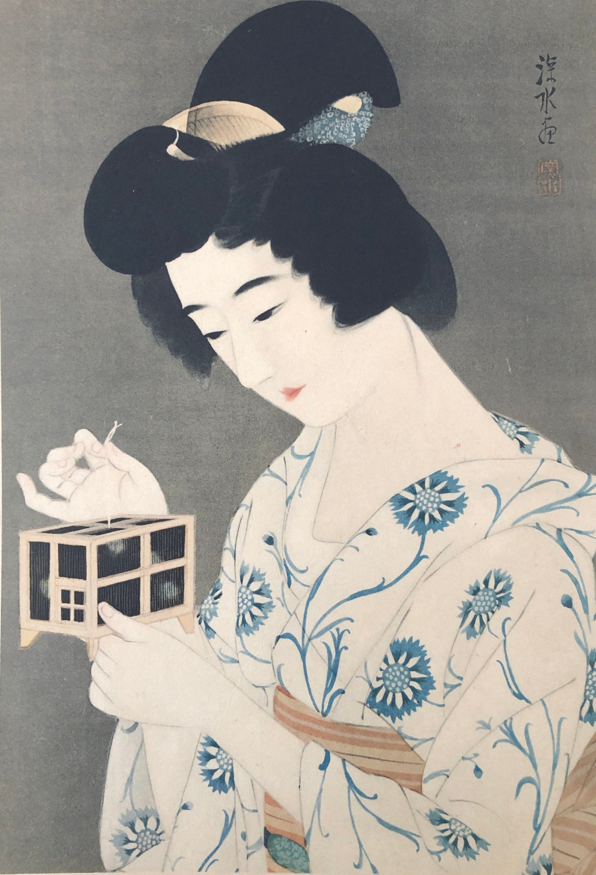小島　貞ニ　木版画　春 小島 貞ニ 木版画 春 （商品 – タグ 