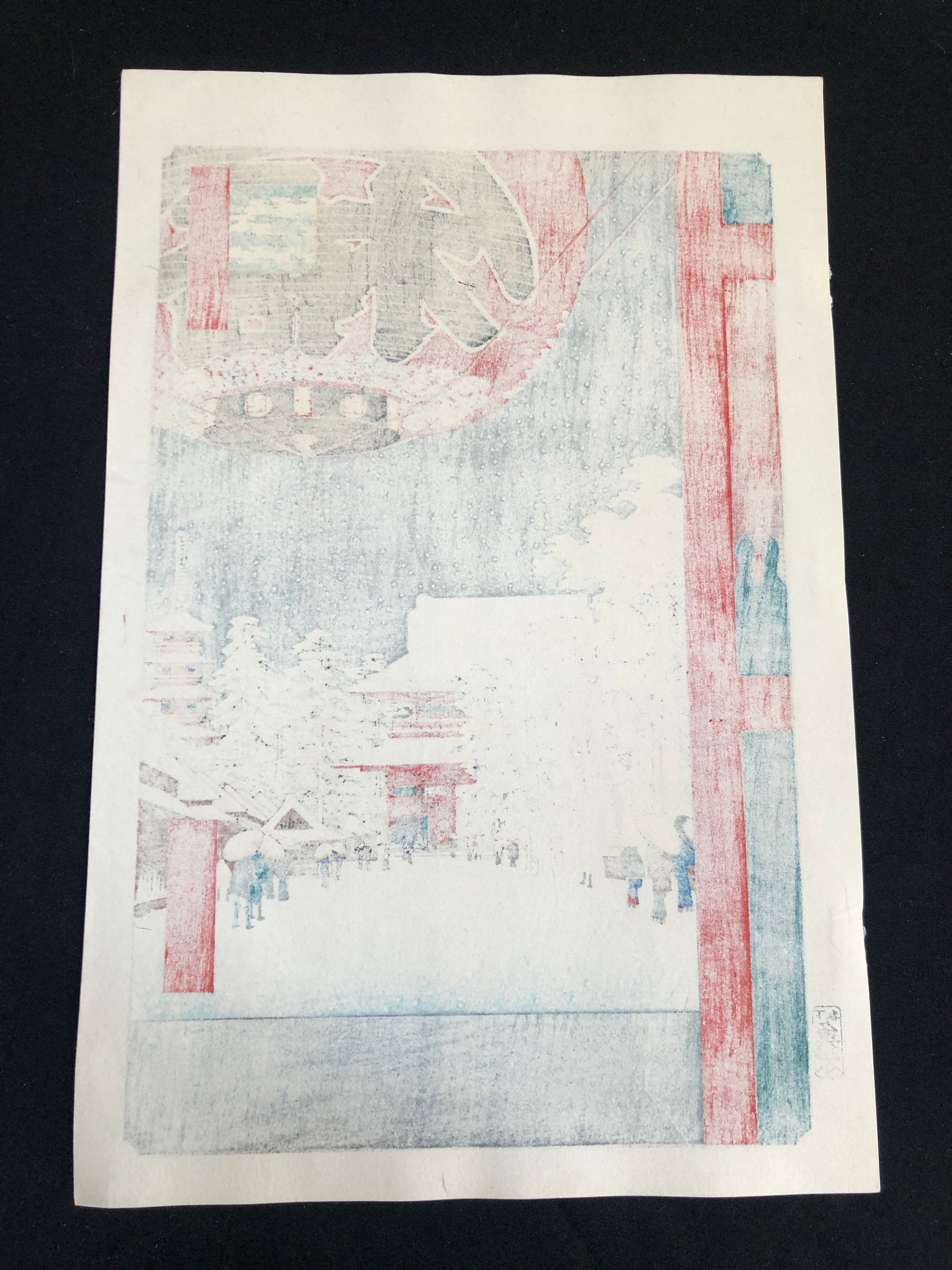 歌川広重 名所江戸百景 浅草金龍山 復刻版 木版画 浮世絵 Utagawa