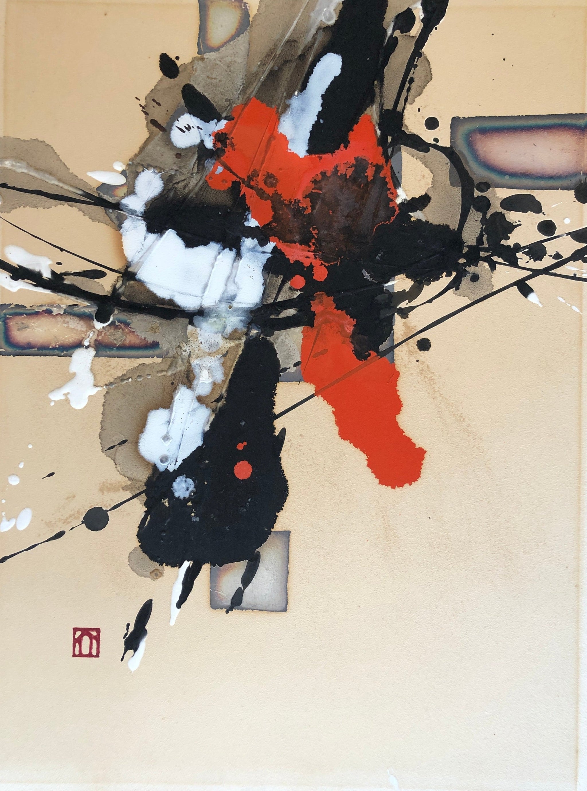 真作保証】浜田泰介 冬の武士 Hamada Taisuke Mixedmedia Comtemporary