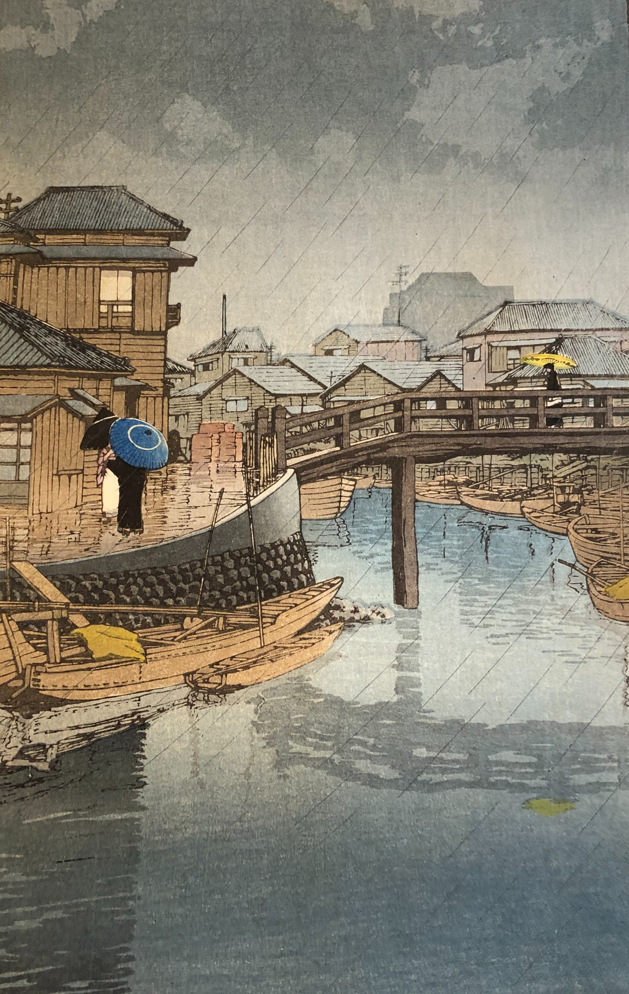真作保証】川瀬巴水 品川 新版画 Kawase Hasui Shinhanga Japanese 真作保証】川瀬巴水 品川 新版画 Kawase Hasui Shinhanga Japanese